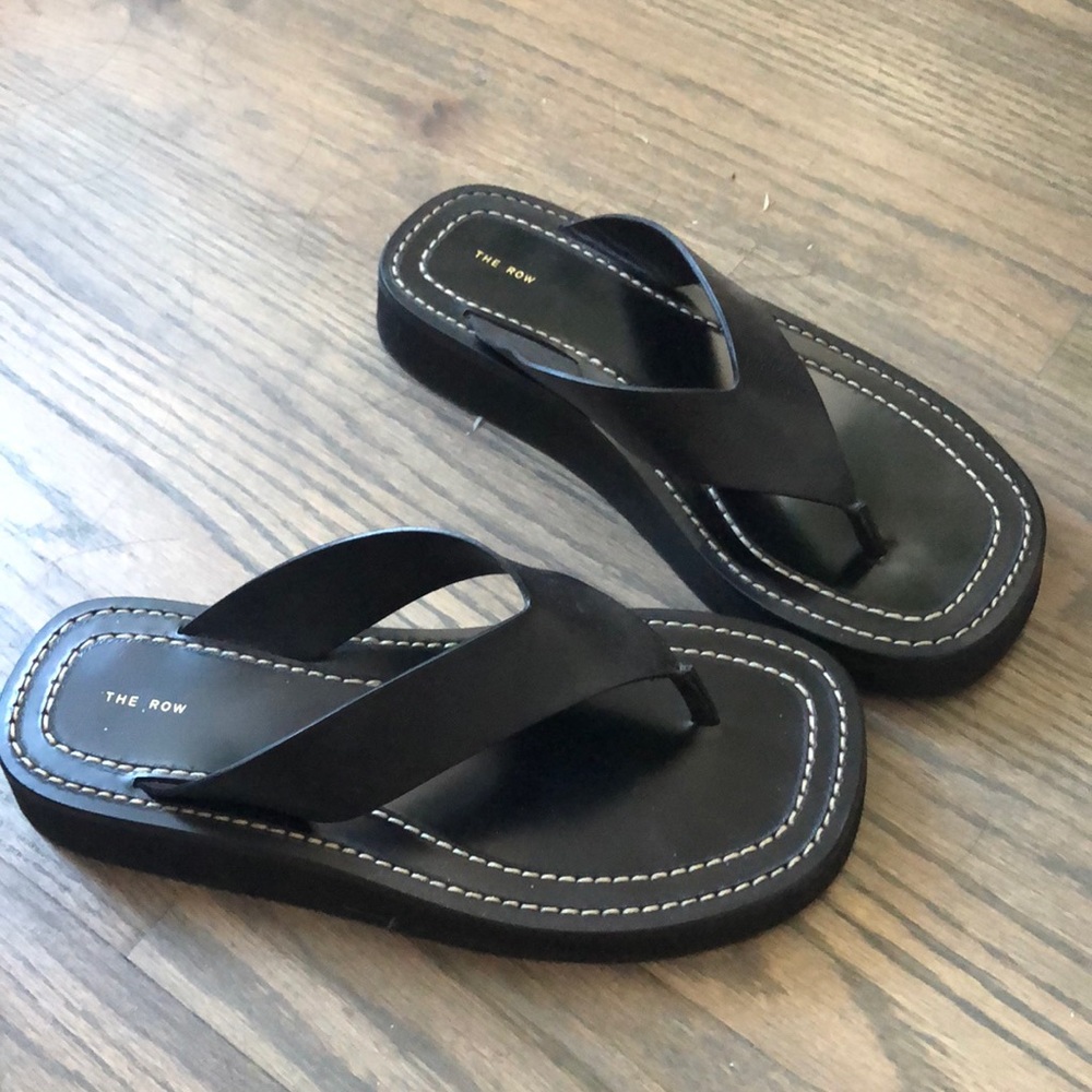 The Row Ginza Leather Sandals